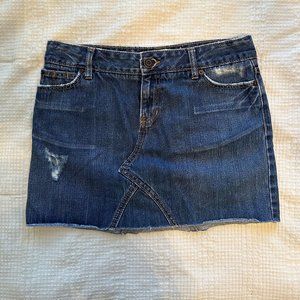 Gap Jeans Dark Wash Low-Rise Denim Mini Skirt